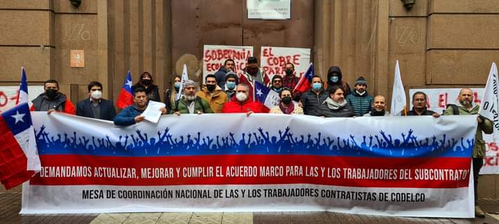 CODELCO se querella contra dirigencia de la Mesa de Coordinación Nacional de Trabajadores Subcontratistas